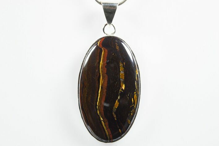 Beautiful Tiger Iron Pendant - Billion Years Old #346227
